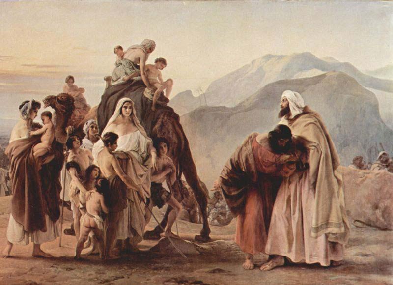 Francesco Hayez Meeting of Jacob and Esau oil painting picture